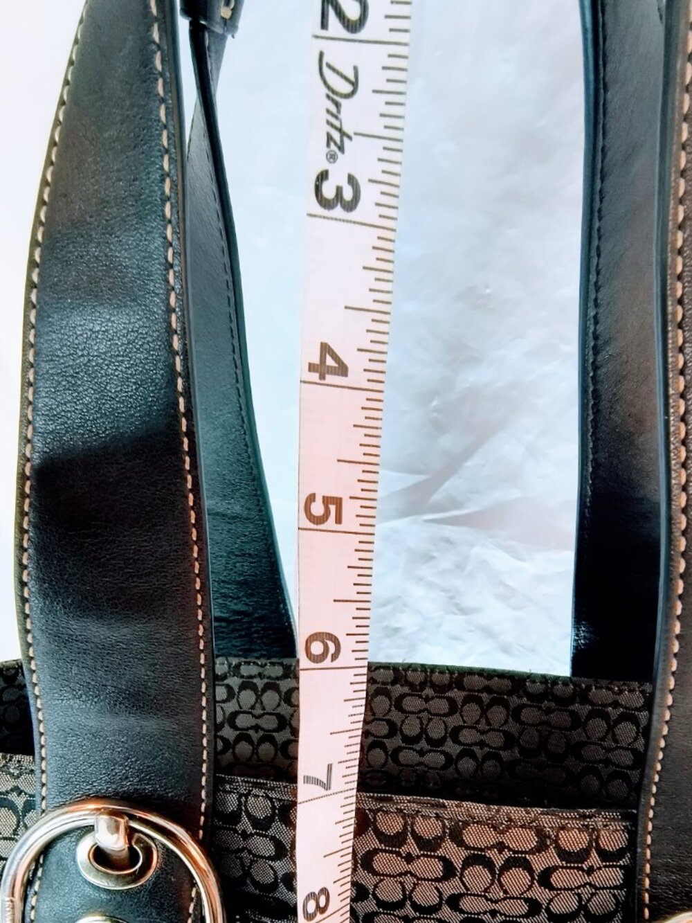 COACH Soho Signature Small Black Gray Canvas Satchel, Style F12310 - Picture 15 of 15